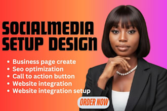setup linkedin instagram facebook business page, social media account create