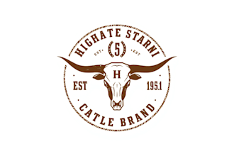 design a western, cattle brand farm and ranch logo