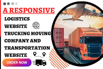 design logistics website trucking moving company and transportation website