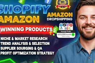 hunt shopify dropshipping winning product research, amazon fba product research