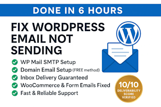 fix wordpress sending emails and set up wp mail SMTP inbox delivery
