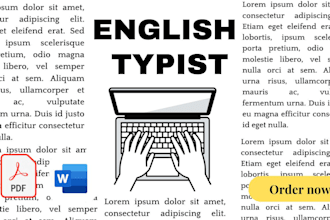 do fast english typing job