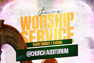 create unique church flyer or social media flyer in 5hrs