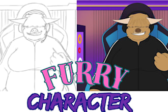 draw furry nsfw art fursona ref sheet character design anthro oc in anime style