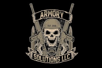 design an amazing military, armory, tactical patch logo for you