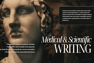 write medical and academic articles or summaries