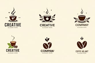make an amazing coffee shop logo for restaurant