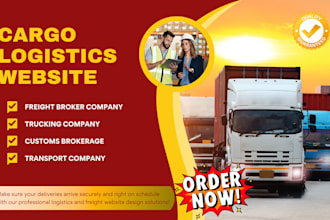 design logistics website, trucking, transport, dispatch, freight broker website