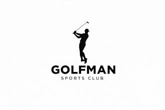 design creative golfer man logo in 12 hours