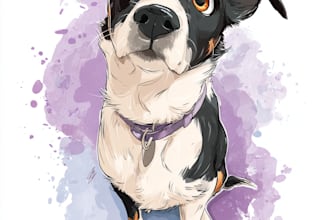make a disney pets portrait illustration in disney style