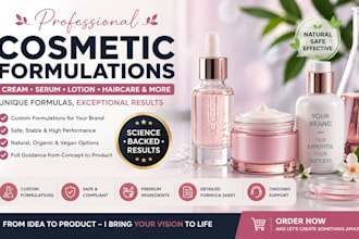 create unique cosmetic formulations cream serum lotion haircare