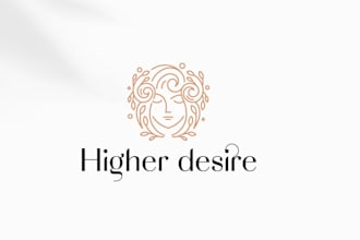 design a luxury natural skincare, beauty, yoga, or spa logo