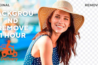 expertly cut out photos and remove background  1hour delivery