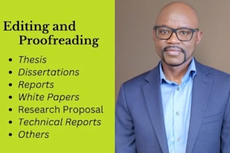 edit and proofread thesis, dissertation, and research proposal