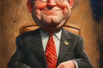 do an awesome political cartoon art