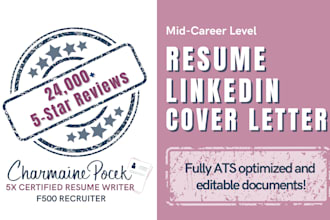 create your mid career resume, cover letter, linkedin