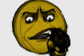 hand drawn sketch style emotes for streaming