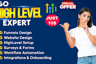 setup and manage gohighlevel website, emails SMS automation sales funnel expert