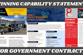 write and design government capability statement government contract capability