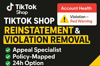fix tiktok shop suspension tiktok violation and tiktok reinstatement