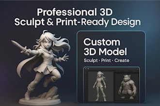 sculpt 3d miniature 3d toy 3d figurine model for 3d printing