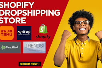 build shopify dropshipping store add products via temu autods trendsi dropified