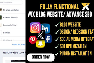 design wix website, wix blog design, wix SEO for your blog website, wix redesign
