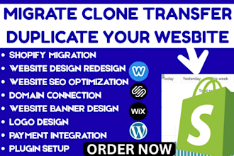 migrate clone transfer move duplicate wix woocommerce bigcommerce to shopify