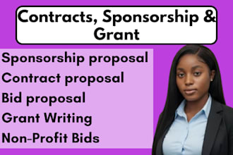 write sponsorship proposal grant and business proposal and nonprofit proposal