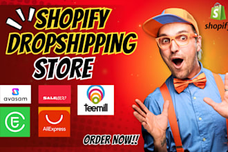 design shopify dropshipping store via avasam eprolo salehoo teemil aliexpress