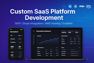 fullstack saas platform development nextjs react