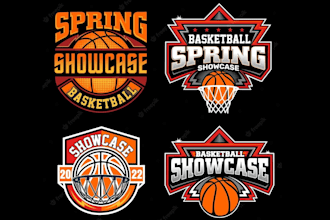 design baseball, basketball, volleyball, tennis, football, and golf sports logo