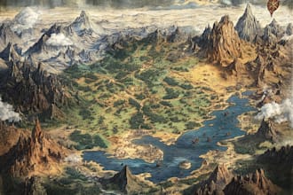 do fantasy map illustration