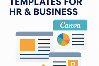 design professional canva or powerpoint templates for HR and business use