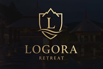 create a luxury minimalist hotel and resort logo