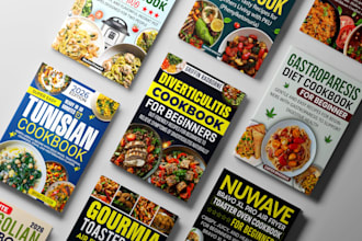 design a bestselling cookbook cover, ebook cover or recipe book for amazon kdp