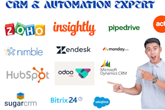 salesforce hubspot pipedrive act zoho freshsales odoo creatio insightly sugarcrm