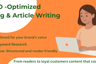 write seo friendly blog and article
