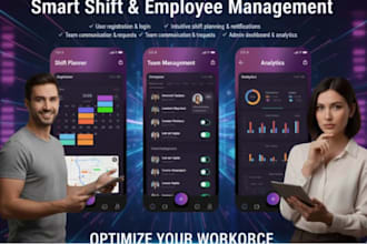 build shift management app, staff shift planner app, employee scheduling web app
