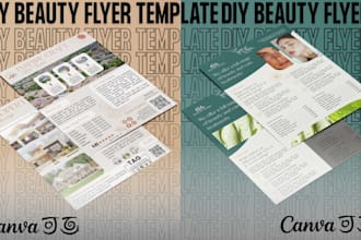 design modern and clean canva flyers for brands