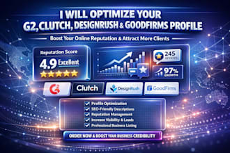 optimize clutch, designrush, goodfirms, for g2 clutch online reputation