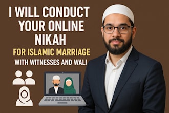 do offer nikah online for islamic wedding witnesses and wali