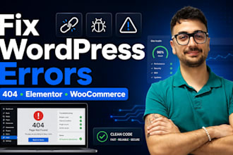 fix wordpress errors, 404, elementor and woocommerce bugs