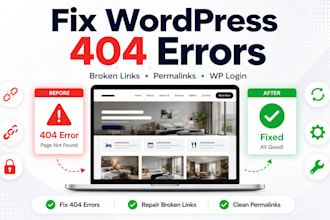 fix wordpress 404 errors, broken links and permalinks