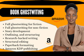 ghostwrite fiction, non fiction book as a ghostwriter