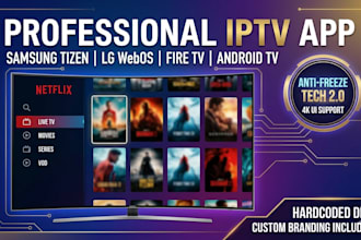 develop custom iptv player with rebranding for ibo,tivimate,fire TV and smart TV