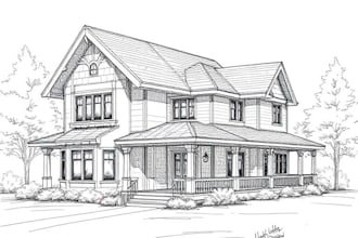 draw a detailed sketch of a house or building