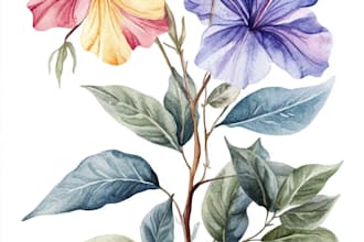 draw illustrations flower botanical for your tattoo