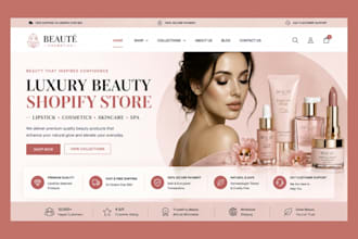 design luxury beauty shopify store lipstick, cosmetics store skincare website