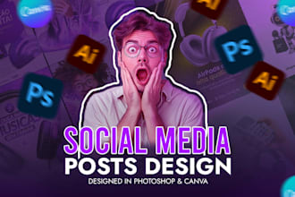 design modern instagram and facebook posts